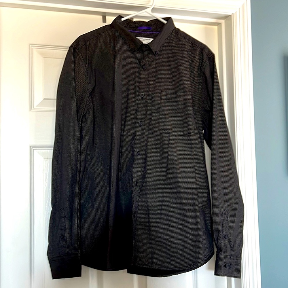 Men’s XL Denim & Flower Button up